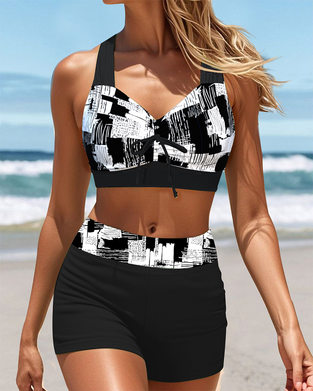 Bikini Modny Z Nadrukiem Bokserki