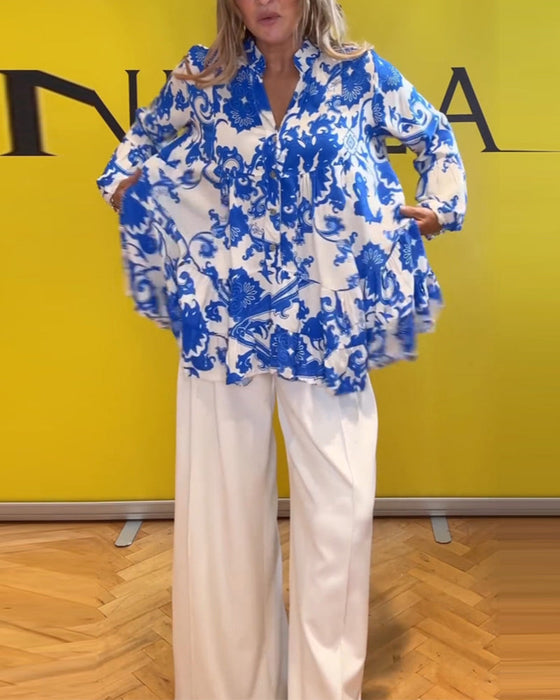 Bluzka z długim rękawem z nadrukiem