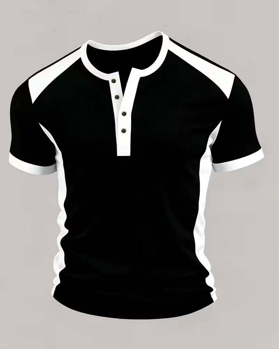 T-Shirt Męski Blok Koloru Gofer