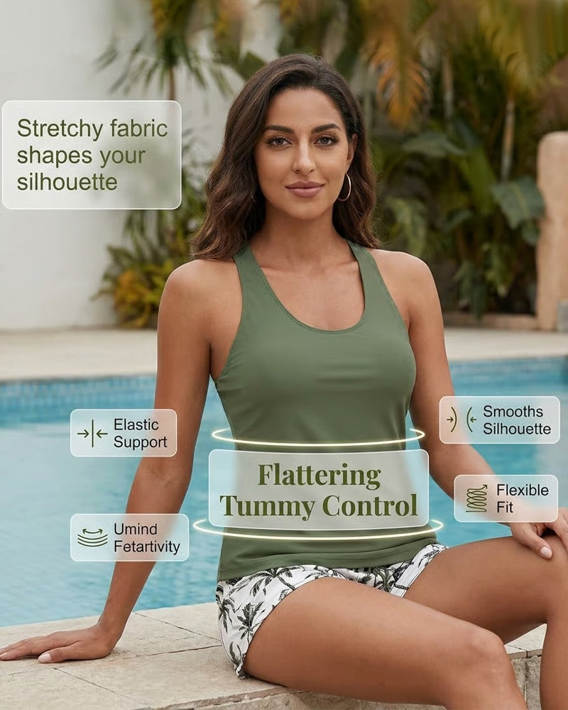 Okrycie I Bikini Krzyżowy Bezrękawnik Góra + Sznurek Drukowane Spodnie Na