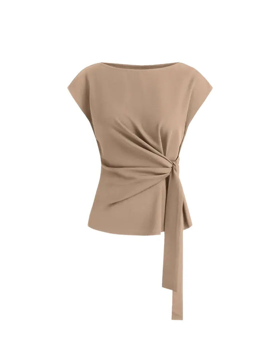 Bluza Odkryte Ramię Skręt Węzeł