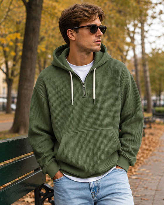 Bluza Męski Gładki Zamek Błyskawiczny Sweter