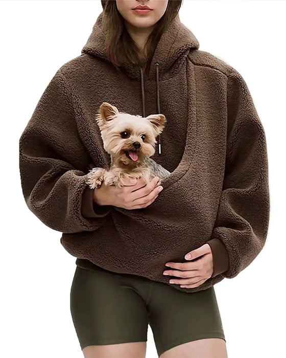 Bluza Teddy Zwierzak Kieszeń Z Kapturem