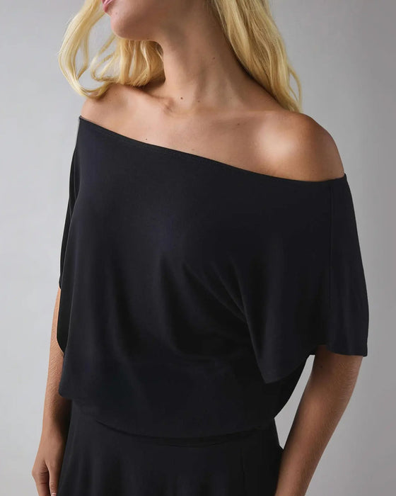 Sukienka Off-Shoulder Luźny Nietoperz