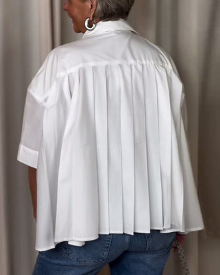 Marszczona bluzka z krótkim rękawem