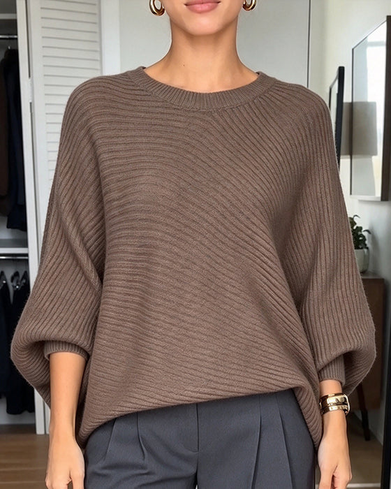 Pullover Stylowy Rękaw Nietoperz