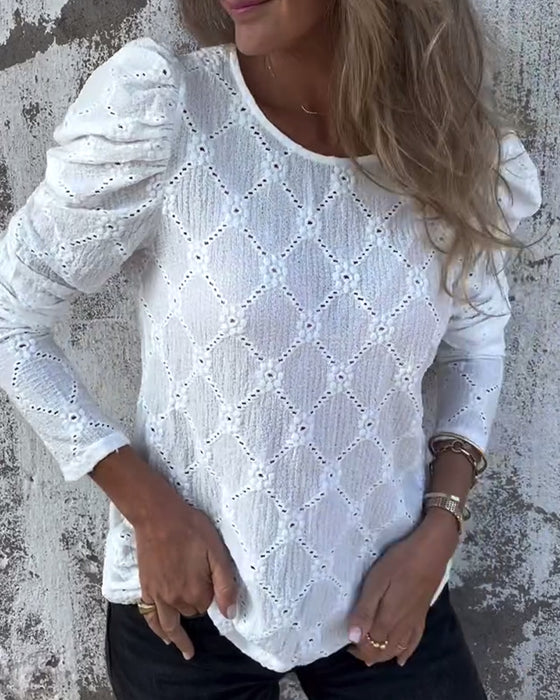 Bluzka Z Bufiastymi Rękawami I Cutout