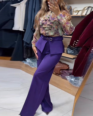 Spodnie Stylowy Prosta Noga Garnitur