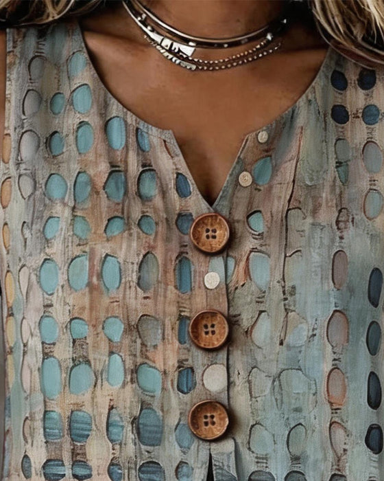 Tank Tops Polka Dot Nadruk Bez Rękawów