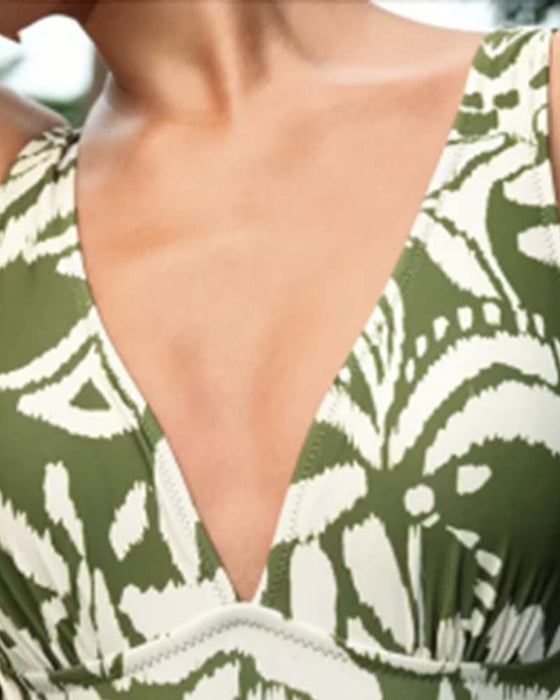 One-Piece Botaniczny Druk Twist