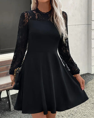 Sukienka elegancka koronkowa w jednolitym kolorze