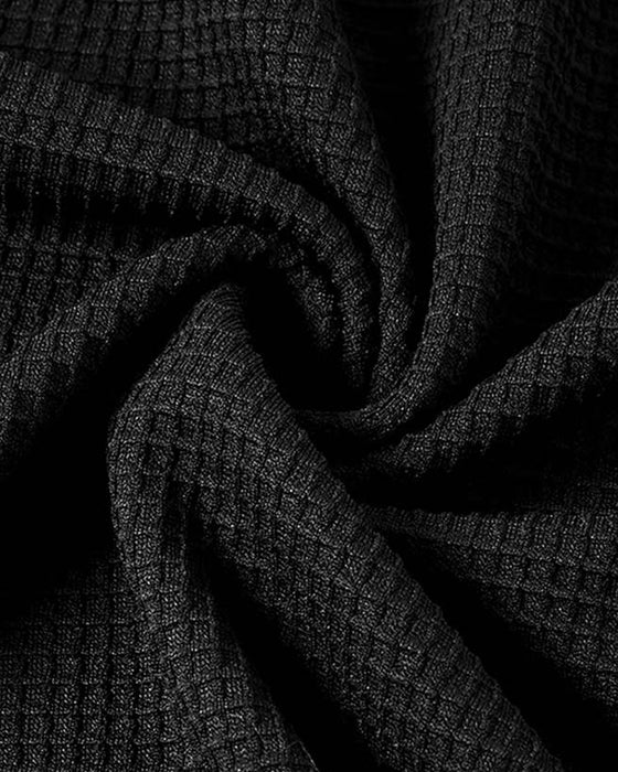 Top Z Teksturą Wafelkową, Rękawami Raglanowymi I Projektem Bloków Kolorów