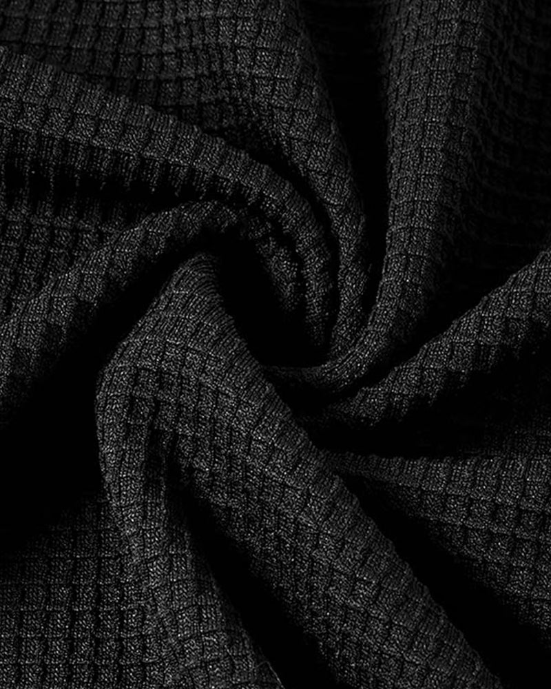 Top Z Teksturą Wafelkową, Rękawami Raglanowymi I Projektem Bloków Kolorów