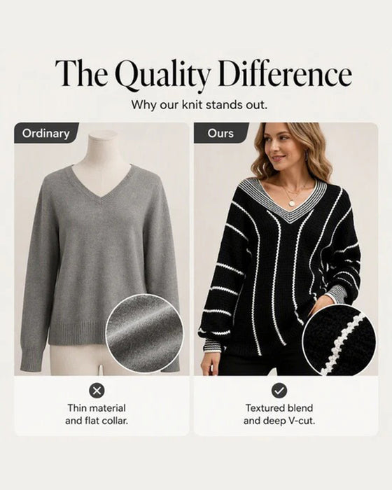 Sweter Sweter Casual Luźny Krój Pasek