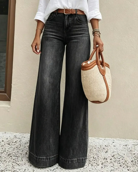 Spodnie Gradient Szerokie Nogi Denim