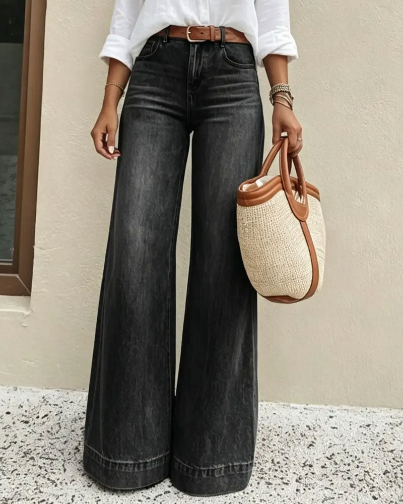 Spodnie Gradient Szerokie Nogi Denim