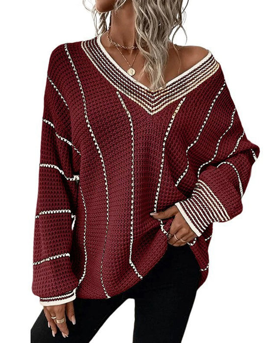 Sweter Sweter Casual Luźny Krój Pasek