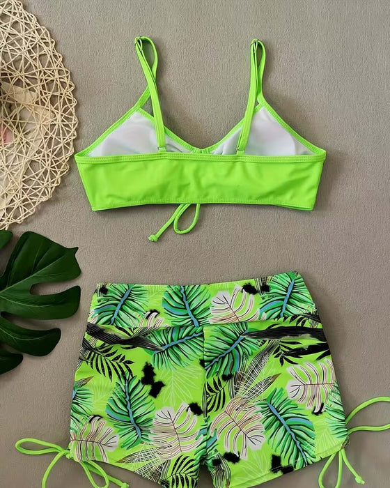 Bikini Opaska Na Szyję Kamizelka Tropikalny Liść