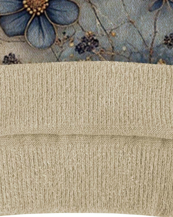 Sweter Akwarelowy Kwiatowy Wzór Bez Rękawów