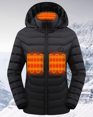 Inteligentna Ogrzewana Bawełniana Kurtka Z Kapturem
