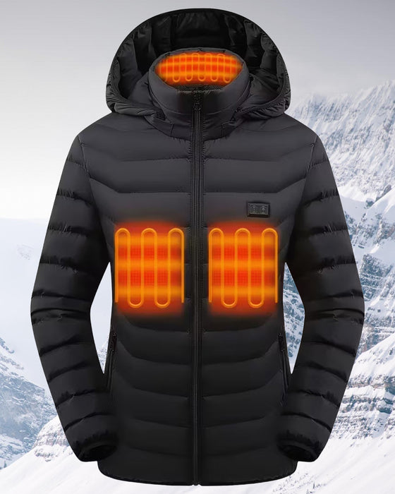 Inteligentna Ogrzewana Bawełniana Kurtka Z Kapturem