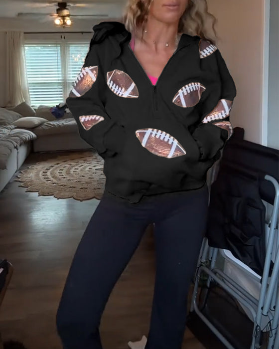 Bluza Z Kapturem Rugby Cekiny