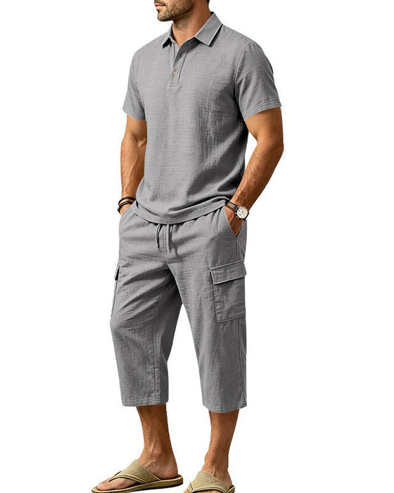 Set Polo Top Capri Spodnie