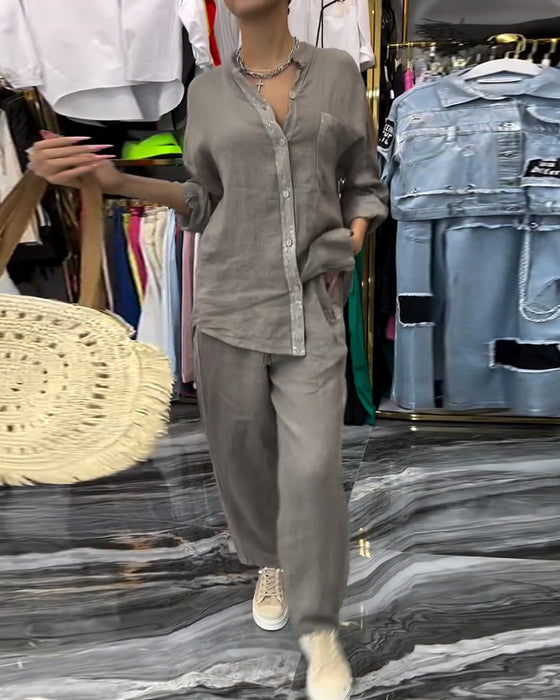 Garnitur Stójka Kieszeń Casual