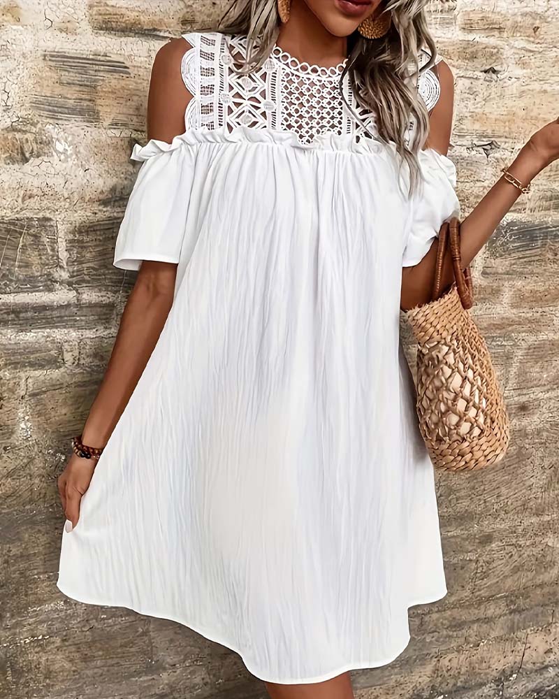 Sukienka Wycięcie Off-Shoulder Krótka