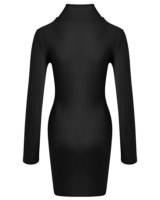 Sukienka W Jednolitym Kolorze Skinny Casual