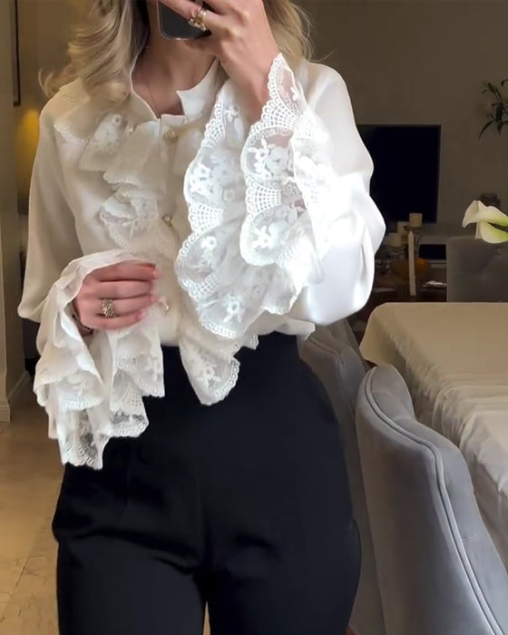 Bluzka Stylowy Projekt Falbanki