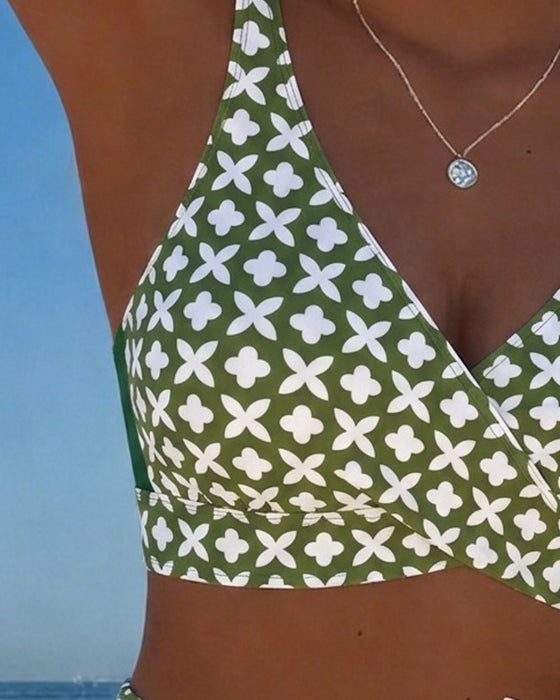 Bikini Cztery Liść Kwiat Krzyżowy Wrap