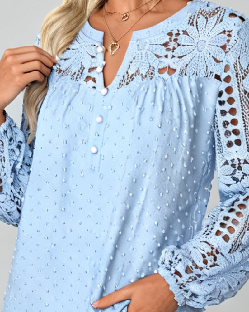 Bluzka 3d Kwiatowa Ażurowa Wstawiona