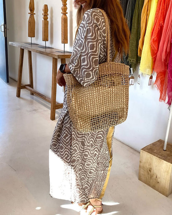 Wydłużona I Wędrówka Sukienka W Stylu Wakacyjnym