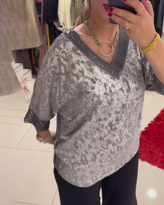 Bluzka z dekoltem w kształcie litery V