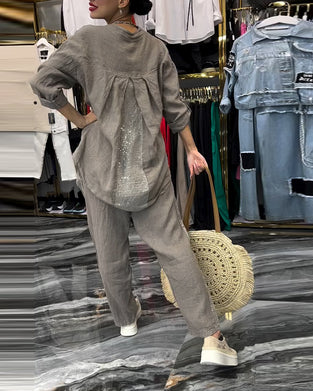 Garnitur Stójka Kieszeń Casual