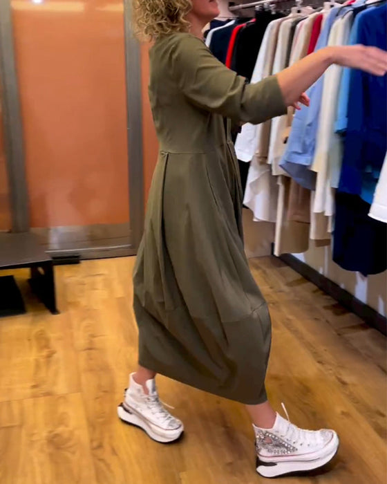 Sukienka z okrągłym dekoltem i rękawem 2/3