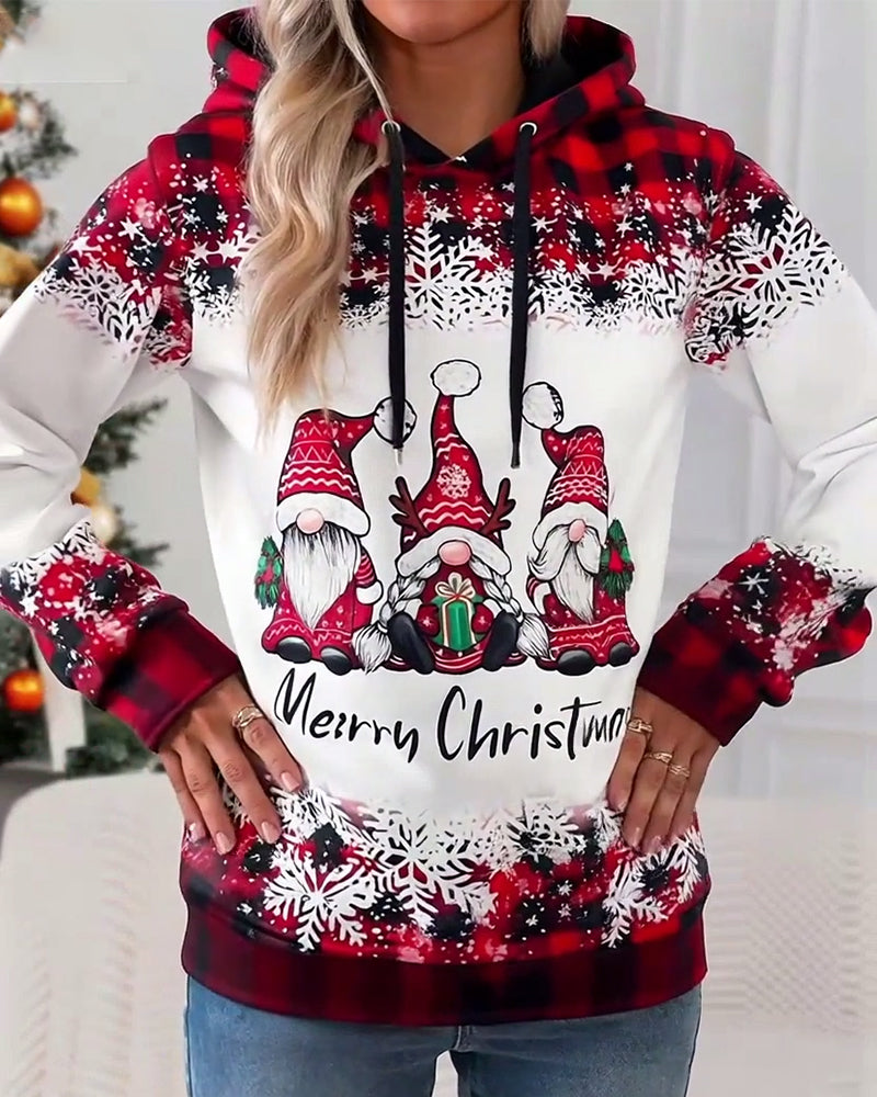 Bluza z kapturem z nadrukiem Świętego Mikołaja