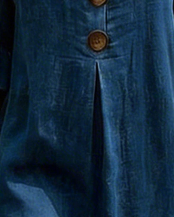 Sukienka Kwadratowy Dekolt Denim