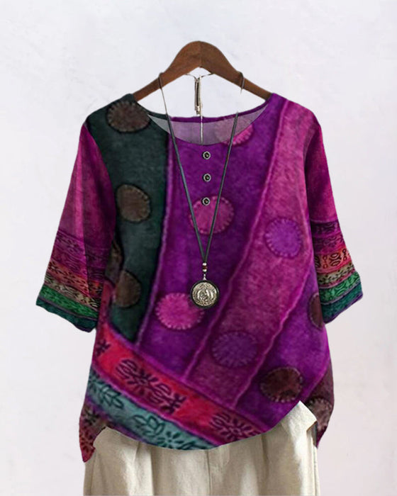 Casualowy top z nadrukiem