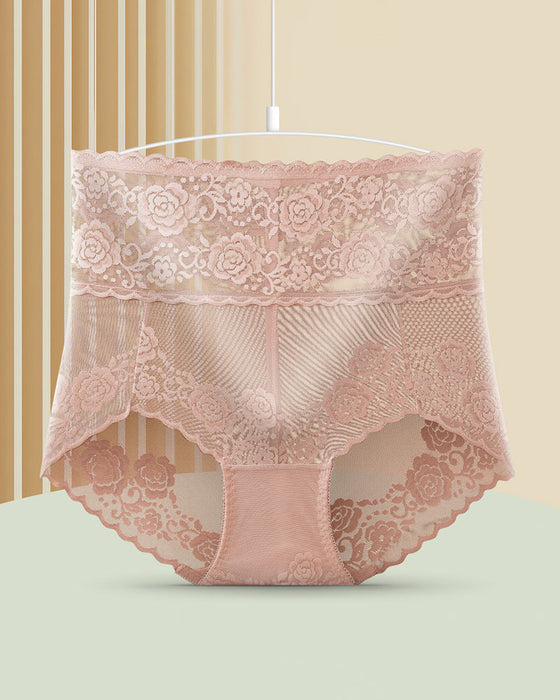 Koronkowe majtki z wysokim stanem