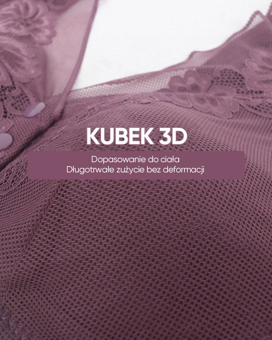 Koronkowy biustonosz z klamra z przodu