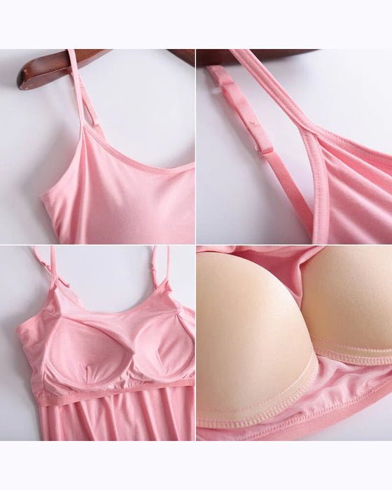 Top z wszytym biustonoszem