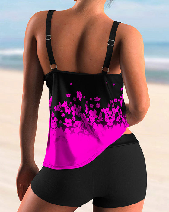 Zestaw Tankini w Kwiatowy Wzór