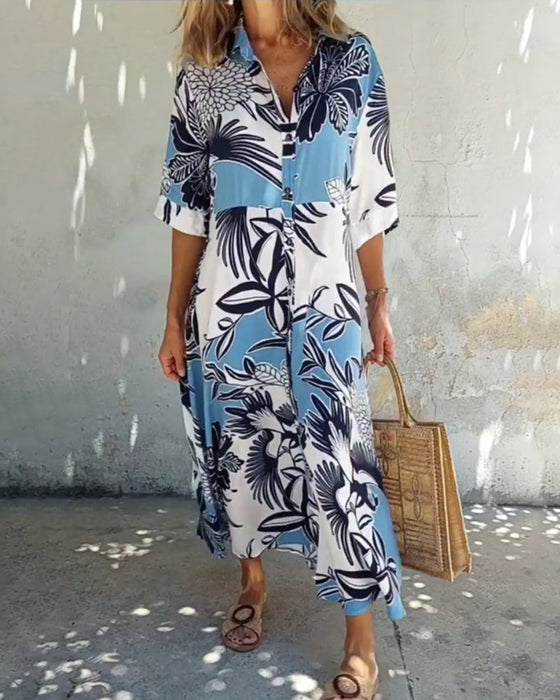 Sukienka koszulowa w kwiatowy wzór