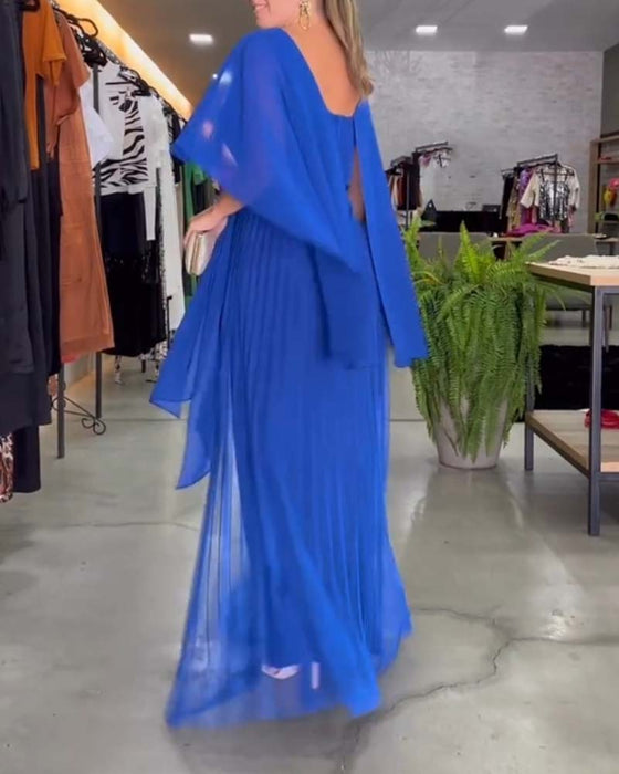 Sukienka maxi z okrągłym dekoltem