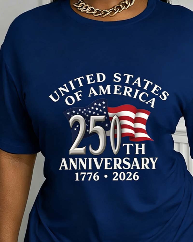 T-Shirt Pamiątkowy Drukowany Krótki Rękaw