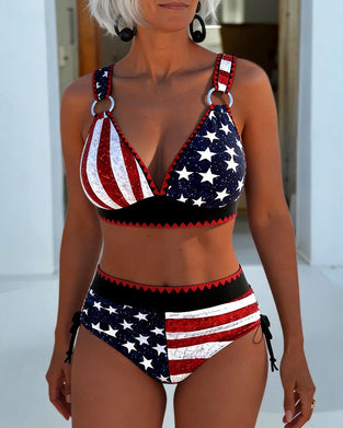 Bikini Wysoki Stan Drukowany