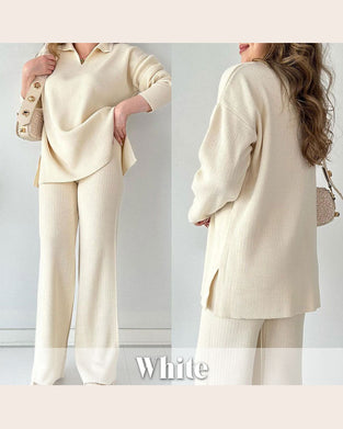 Udobie Dwuczęściowe Z Cechami Jednolitego Koloru I Tkaniny Tknętej