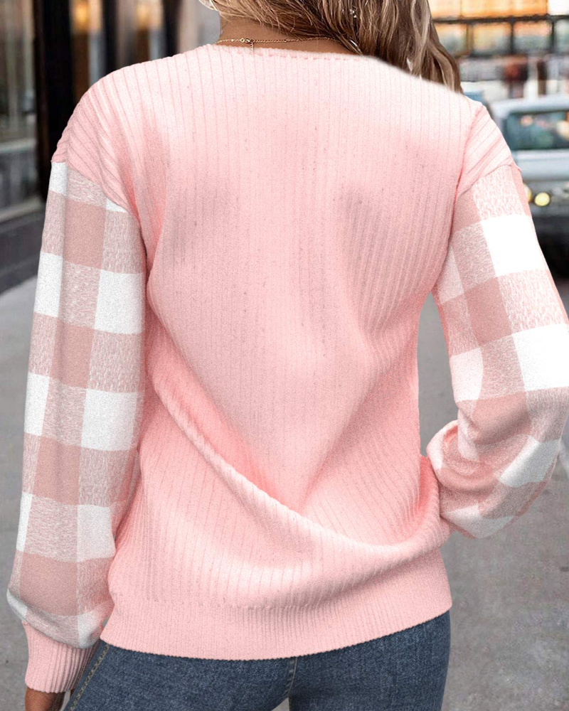 Sweter Z Projektem Półzip, Wzorem Kwadratowym I Detalem Patchwork